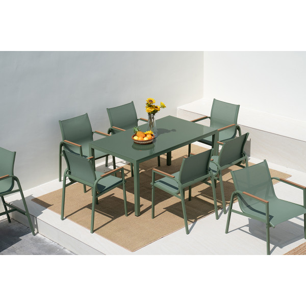 GARNITURA VRNTA OLIVE miza + 6 stolov 88822 