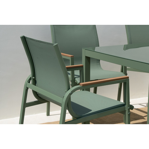 GARNITURA VRNTA OLIVE miza + 6 stolov 88822 