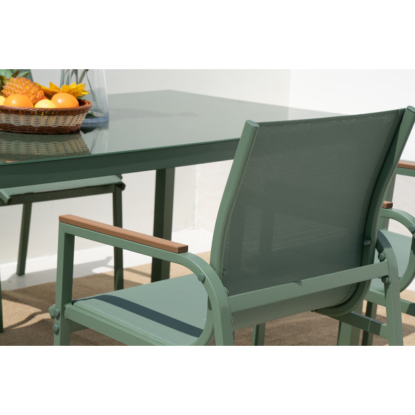 GARNITURA VRNTA OLIVE miza + 6 stolov 88822 