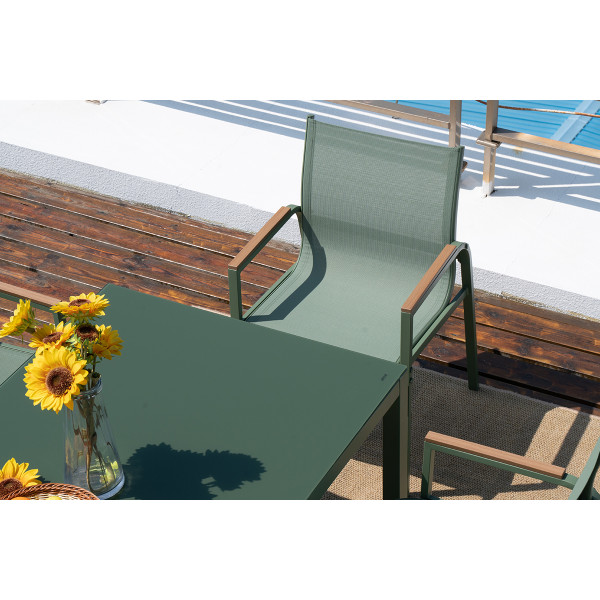 GARNITURA VRNTA OLIVE miza + 6 stolov 88822 