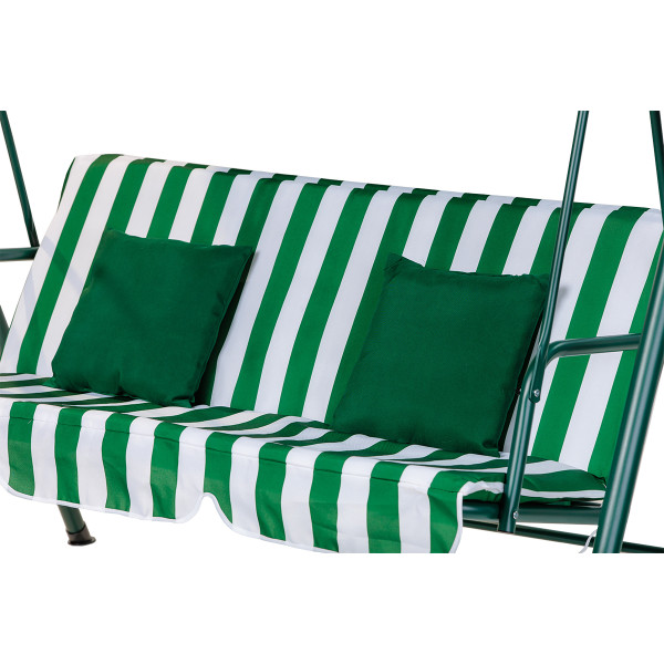 GUGALNICA DVOJNA MYKONOS Z BLAZINAMI ZELENO BELA 89245 