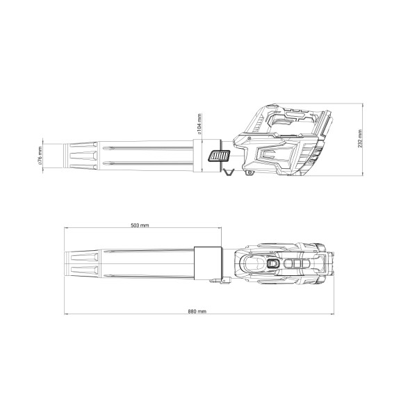 Puhalnik listja akum. FUSE VBV 2420 