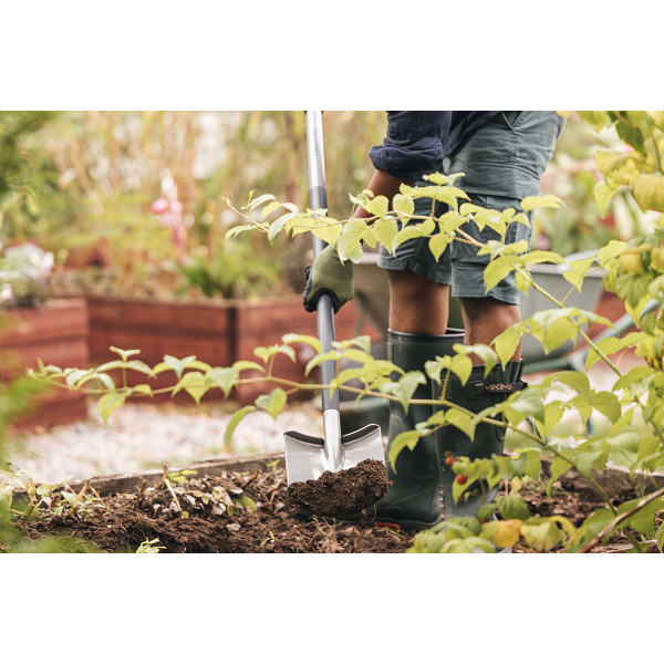 Lopata prekopna zaobljena ergonomic SIVA POL 1067512 Fiskars 