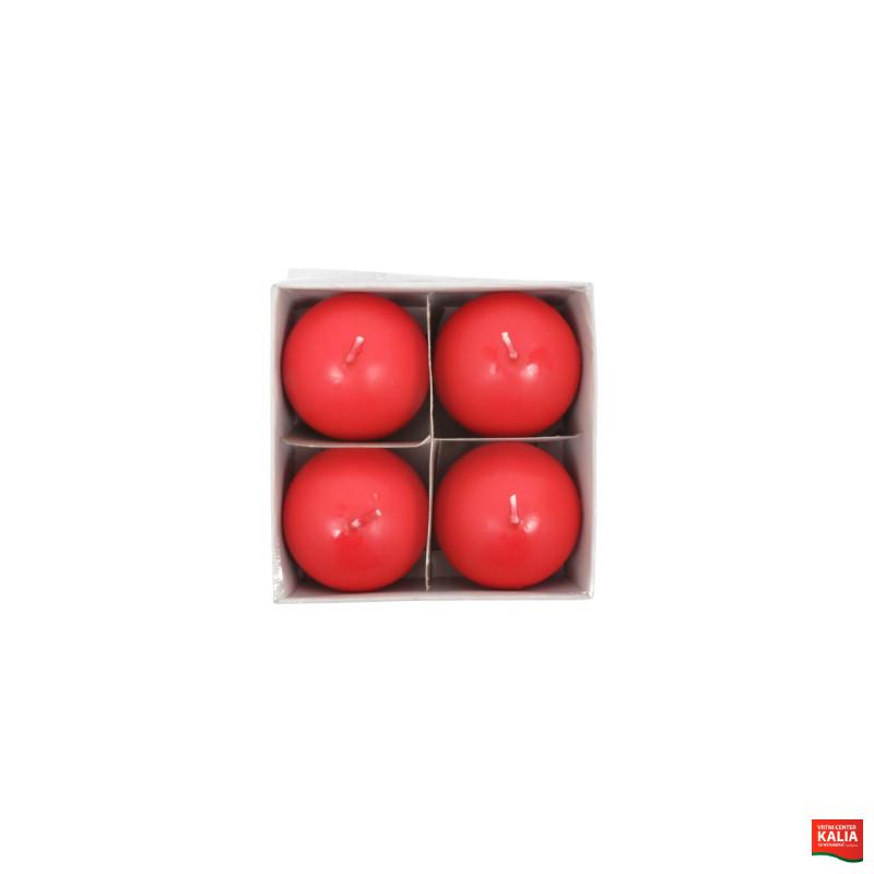 SVEČA ADVENT KROGLA 60mm 4/1 RDEČA 