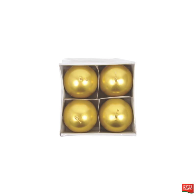 SVEČA ADVENT KROGLA 60mm 4/1 ZLATA 