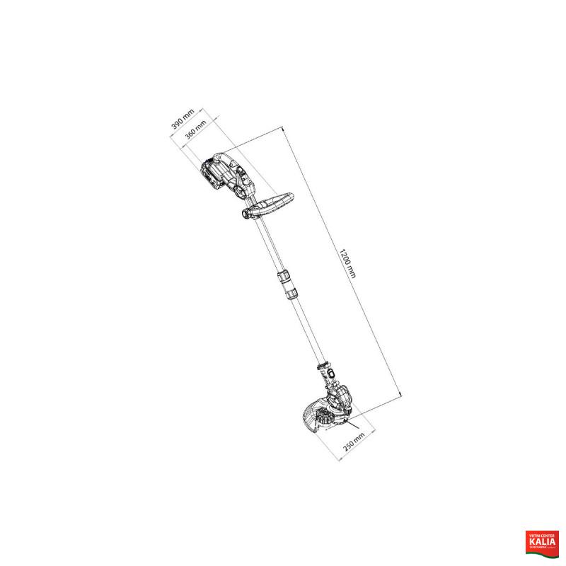 Kosa akumulatorska z nitko BC 2320 Fuse Villger 