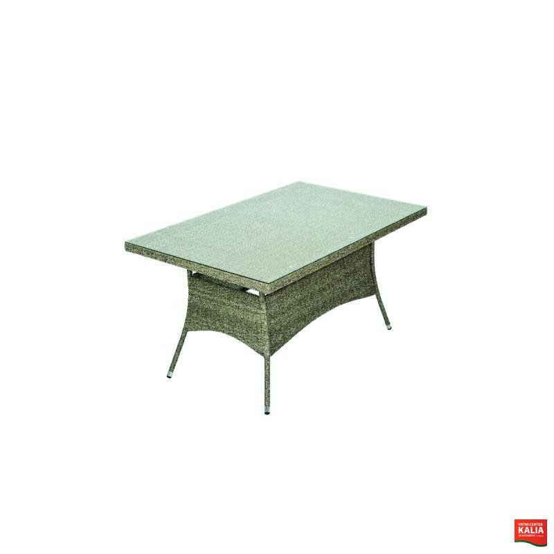 MIZA VRTNA BAY RATAN siva 150X90X75CM 60370 AGM 
