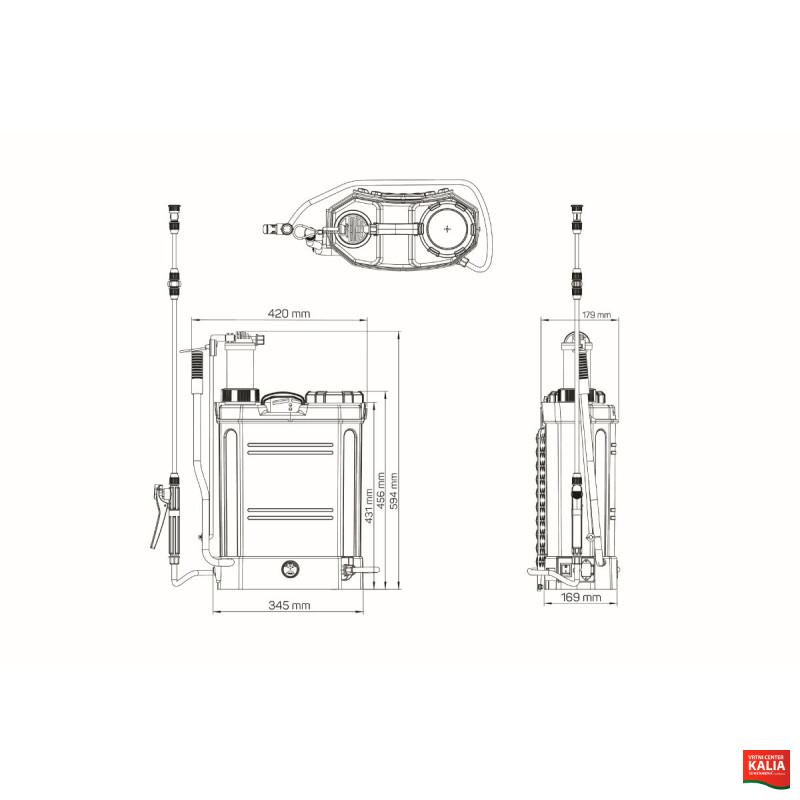 Škropilnica 2v1 AGM 1620 Li-ion 