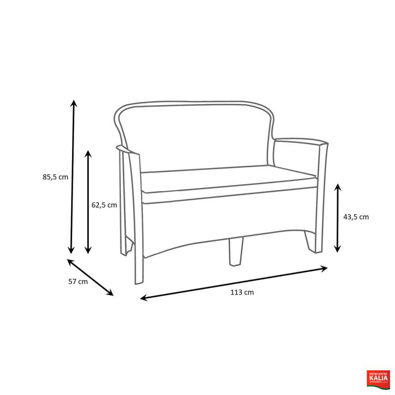 Garnitura Jungle PVC Ratan Videz, Blazine 