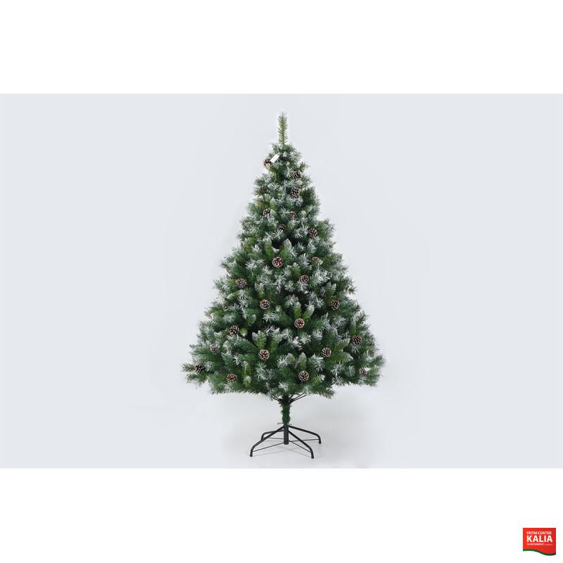 SMREKA NOVOLETNA, PVC, ZASNEŽENA S STORŽI, 180cm 