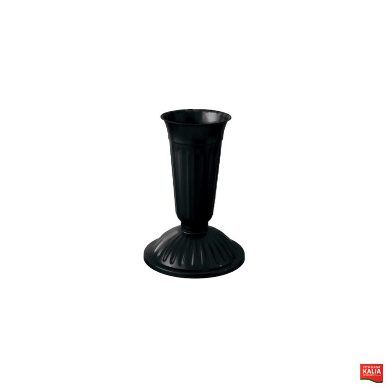 VAZA PVC NAGROBNA MEDITERAN 12x25 ČRNA 