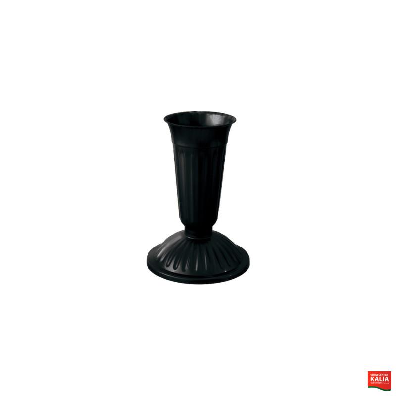 VAZA PVC NAGROBNA MEDITERAN 12x25 ČRNA 