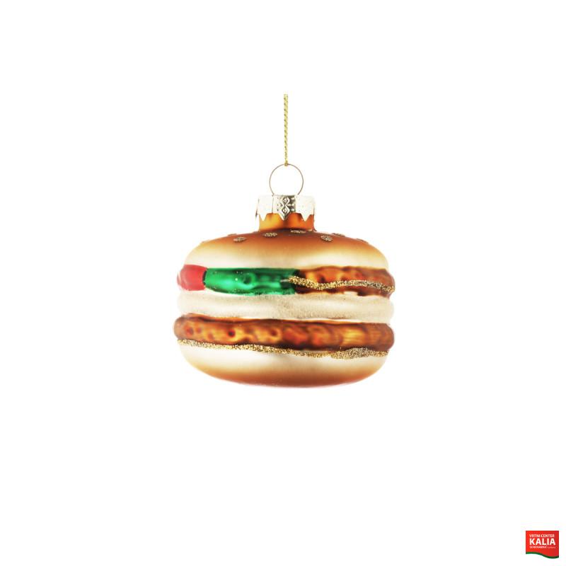 OKRASEK VISEČI STEKLENI HAMBURGER
