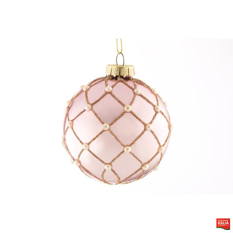 OKRASEK VISEČI STEKLENI PINK
