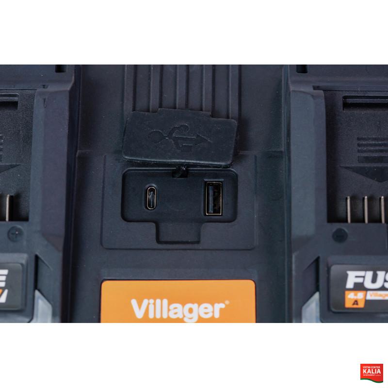 POLNILNIK HITRI DVOJNI 18V 2x4.5A FUSE 083384 Vill 