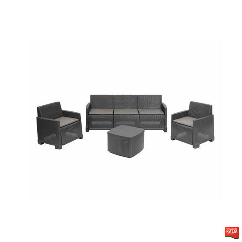 GARNITURA GARDA 5+1 ANTRACIT 