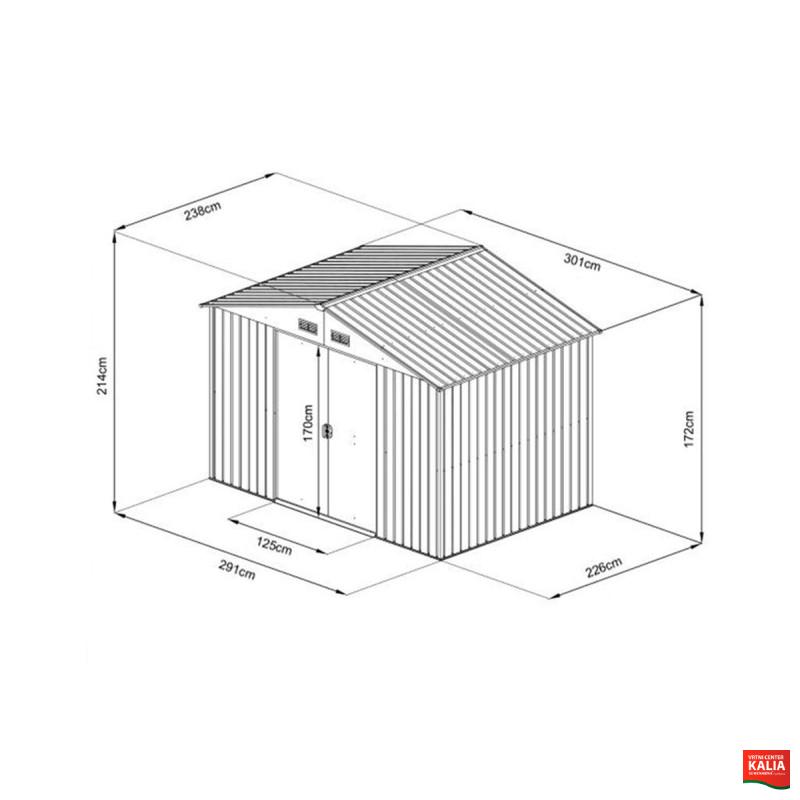 KOVINSKA VRTNA HIŠKA 238x301xH214 