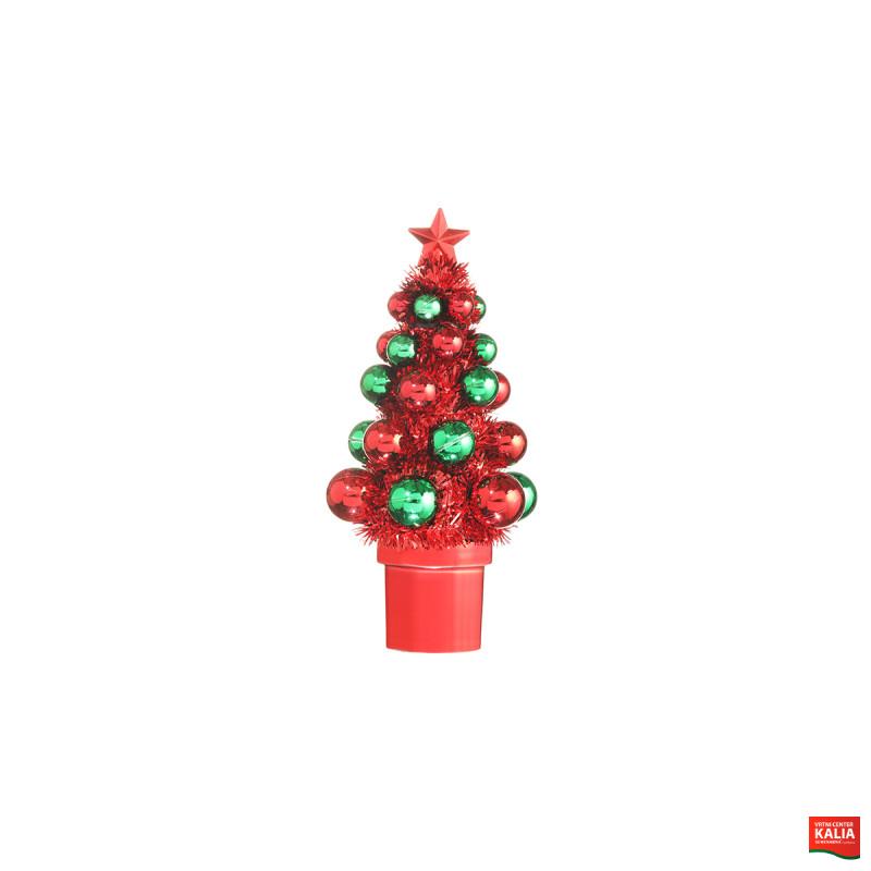 SMREKA NOVOLETNA, PVC, NAMIZNA Z KROGLICAMI, 20 cm 