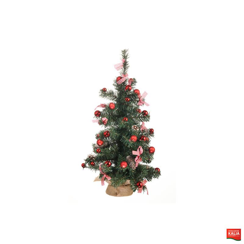 SMREKA NOVOLETNA, PVC, NAMIZNA OKRAŠENA, 60 cm 