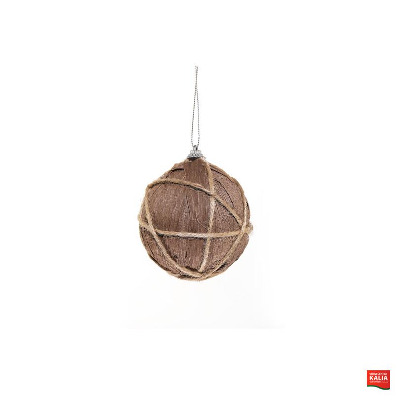 OKRASEK VISEČI KROGLA S TKANINO 