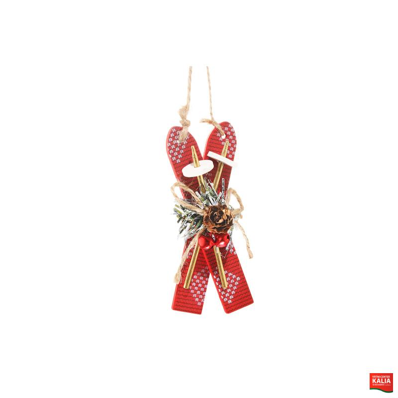 OKRASEK VISEČI LESENI SMUČI 