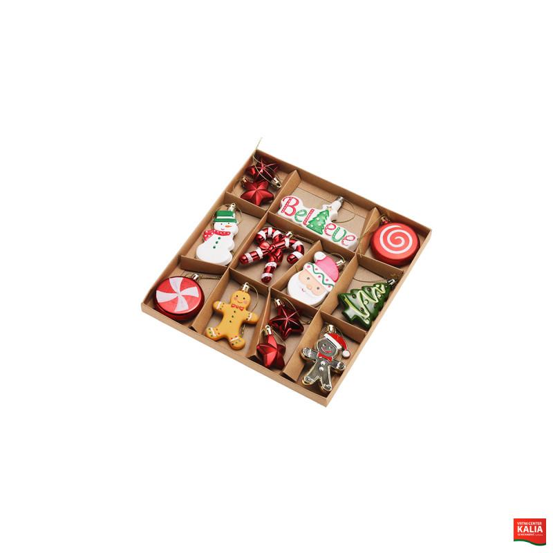 DEKORATIVNI BOŽIČNI OKRASI, SET 13/1 