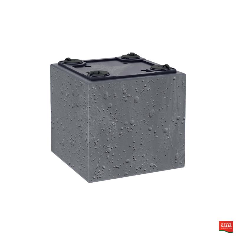 PVC Korito, Sierra Square, 38.5x38.5x37 cm, Beton barva