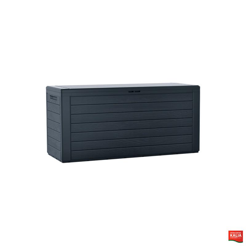 PVC Vrtni zaboj, Woodenbox, 116x43.8x55 cm, antracit