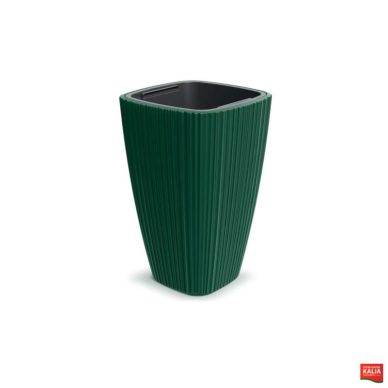 PVC lonec, Oro Square, 29x29x45 cm, borovo zelena 