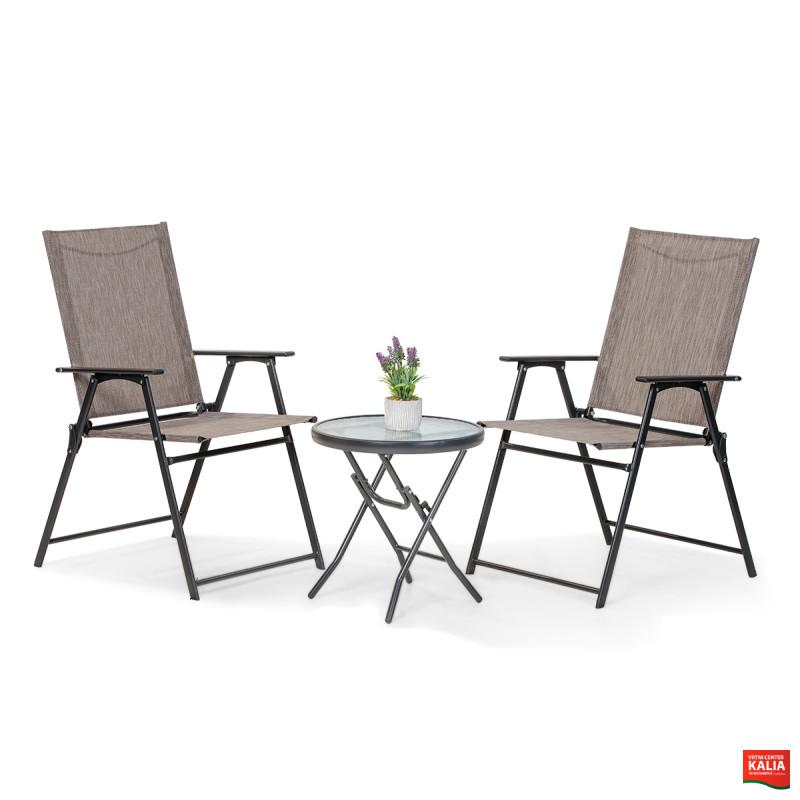 Garnitura vrtna 2+1 zložljiva, Snap Rest 