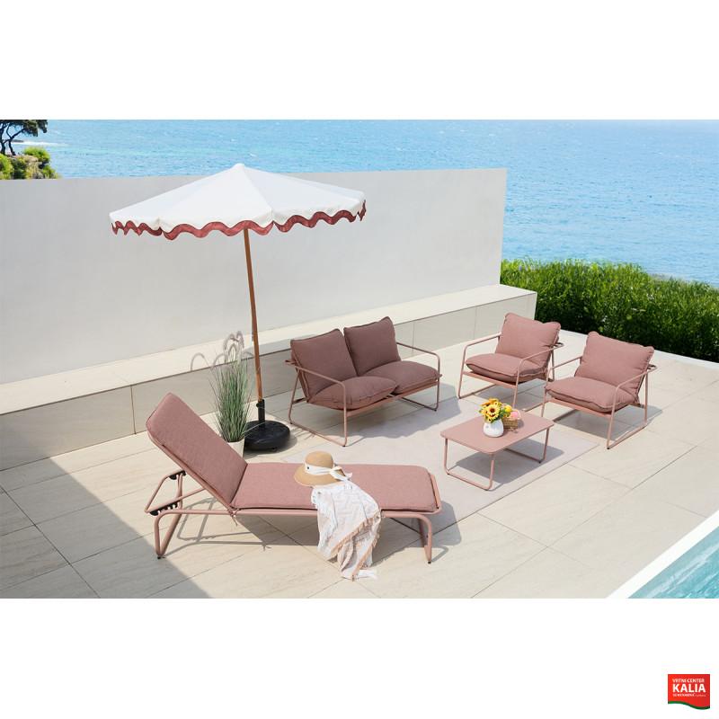 Garnitura vrtna kovinska z blazinami, Ember 