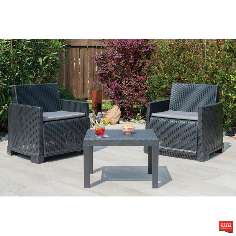 Garnitura Orta 2+1 antracit 