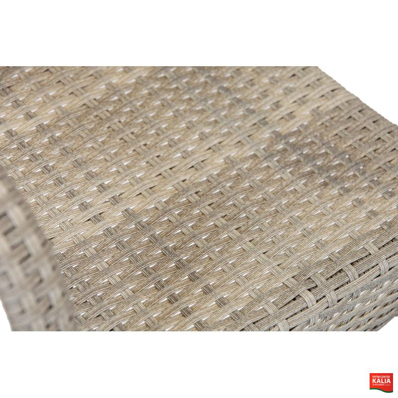 Stol vrtni Bay ratan siv 6/1 