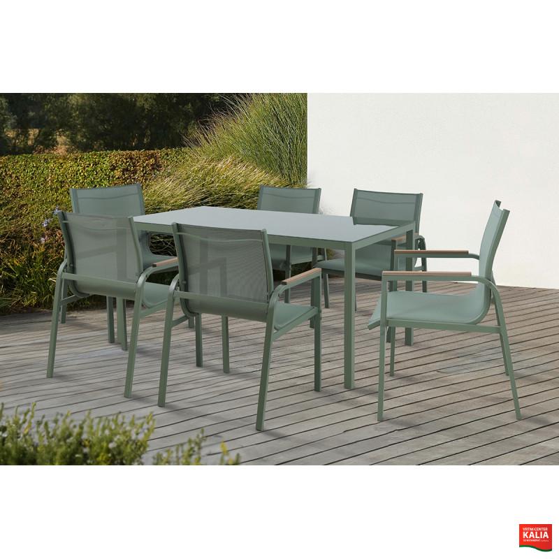 GARNITURA VRNTA OLIVE miza + 6 stolov 88822 