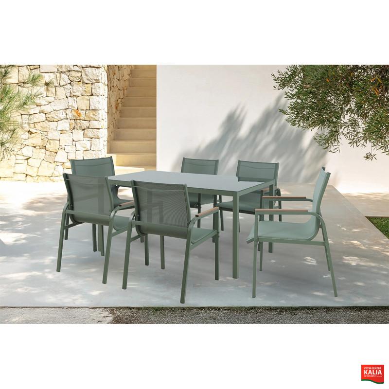 GARNITURA VRNTA OLIVE miza + 6 stolov 88822 