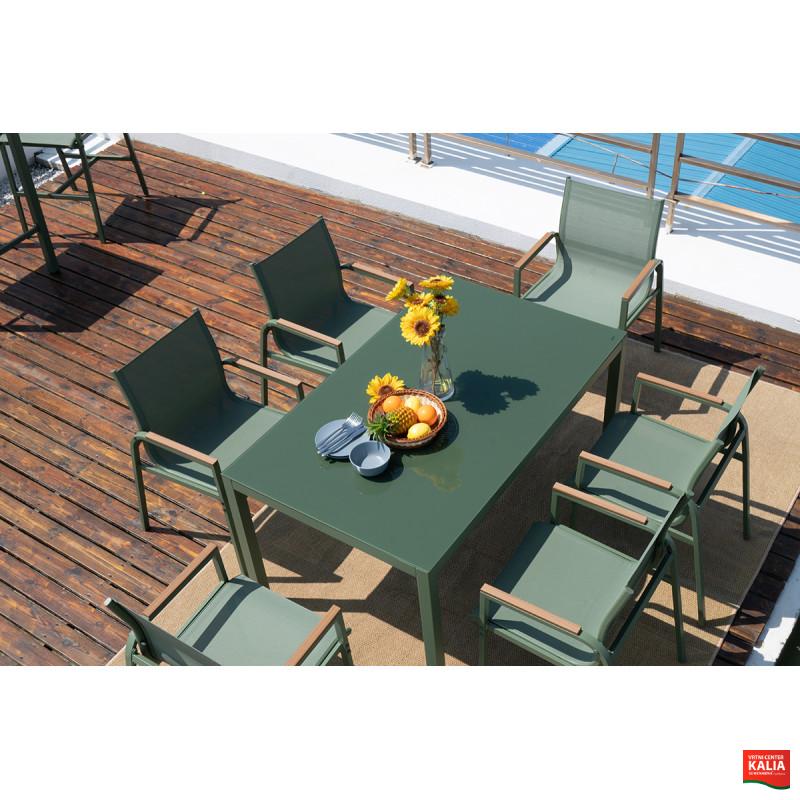 GARNITURA VRNTA OLIVE miza + 6 stolov 88822 