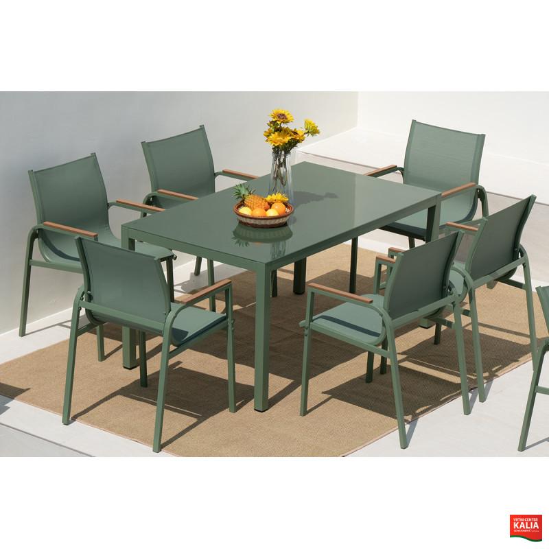 GARNITURA VRNTA OLIVE miza + 6 stolov 88822 