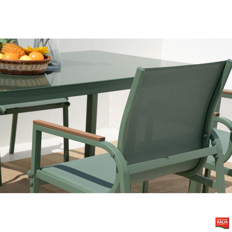 GARNITURA VRNTA OLIVE miza + 6 stolov 88822 