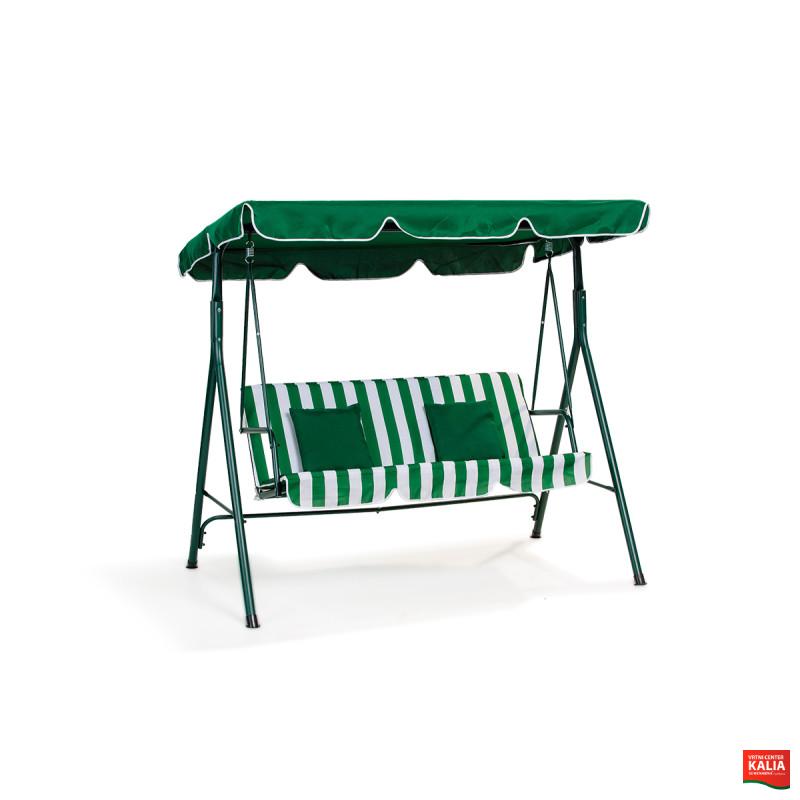 GUGALNICA DVOJNA MYKONOS Z BLAZINAMI ZELENO BELA 89245 