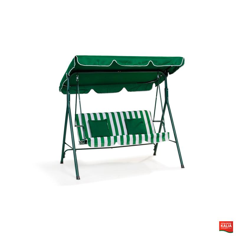 GUGALNICA DVOJNA MYKONOS Z BLAZINAMI ZELENO BELA 89245 