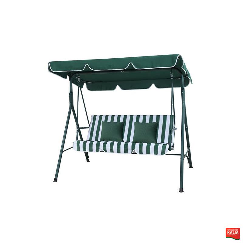 GUGALNICA DVOJNA MYKONOS Z BLAZINAMI ZELENO BELA 89245 