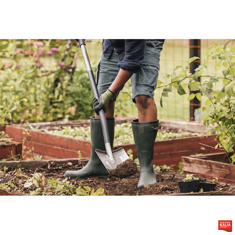 Lopata prekopna zaobljena ergonomic SIVA POL 1067512 Fiskars 